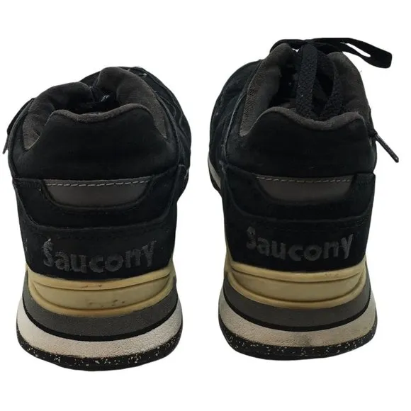 Saucony Leather Courageous Sneakers Trainers Shoes Men 10.5 Black Suede