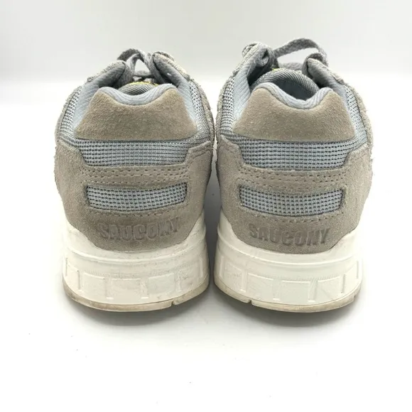 SAUCONY Shadow 5000 Grey / Cream Suede Leather Running Shoes Sneakers Size 8
