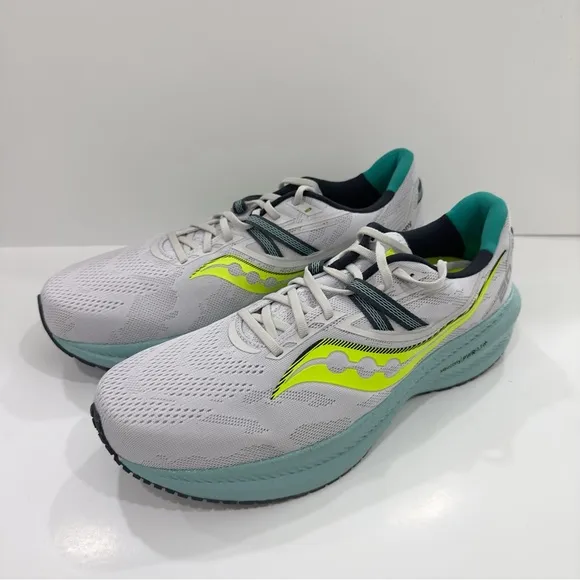 Saucony Triumph 20 Grey Blue Volt Men’s Running Shoes Sneakers Trainer