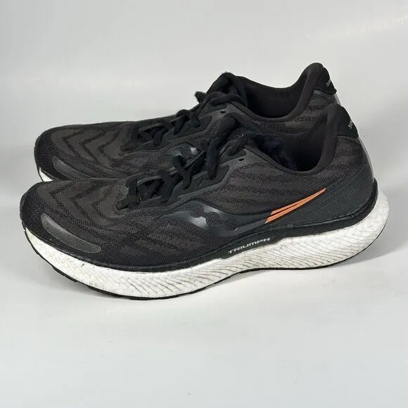 Saucony Truimph 19 Mens Black White Running Shoes Sneakers S20678-10 Size 10.5