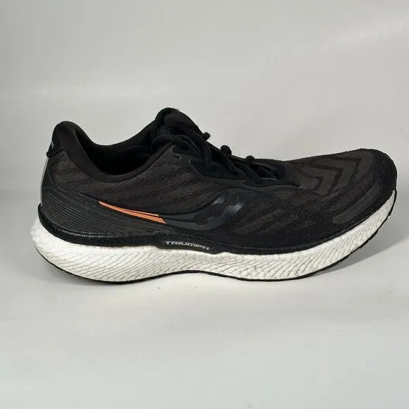 Saucony Truimph 19 Mens Black White Running Shoes Sneakers S20678-10 Size 10.5