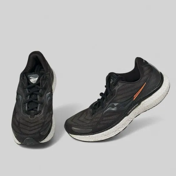 Saucony Truimph 19 Mens Black White Running Shoes Sneakers S20678-10 Size 10.5