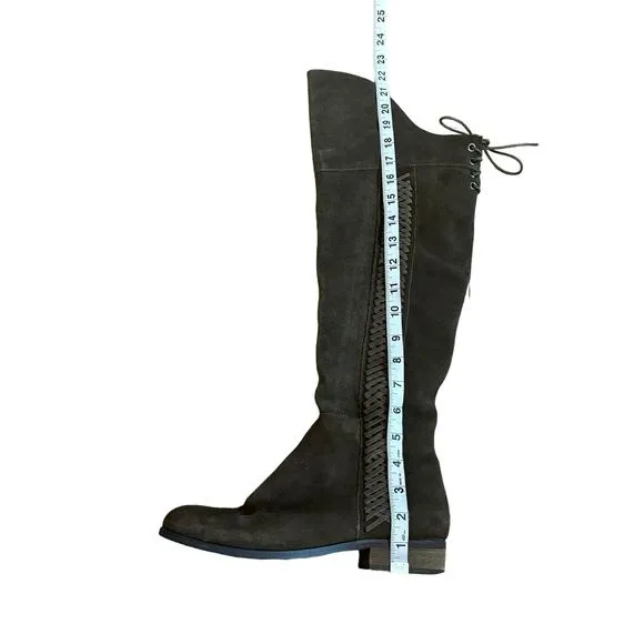 Sbicca Gusto Khaki Suede Over the Knee Boots Size 7.5 Nasty Gal