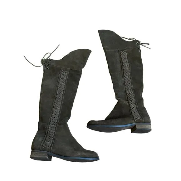 Sbicca Gusto Khaki Suede Over the Knee Boots Size 7.5 Nasty Gal