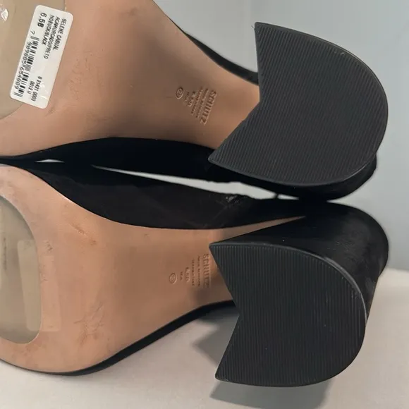 Schultz SELENE CASUAL NUBUCK BLACK PLATFORM HEELED BOOTIE