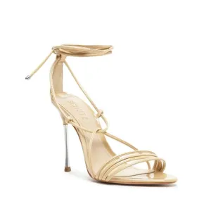 SCHUTZ ADELINE NWOB Beige/Nude Patent Strappy Sexy Heeled Sandal