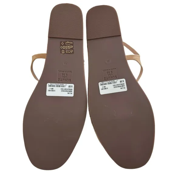 SCHUTZ Bellina Platform Cork Wedge Sandals in Honey Beige Women’s Size 9.5B