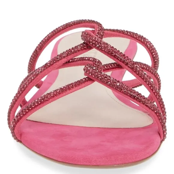 SCHUTZ Uzia Crystal Embellished Slide Sandal pink 6.5