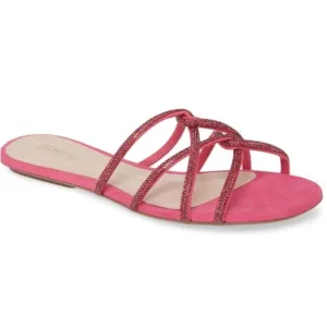SCHUTZ Uzia Crystal Embellished Slide Sandal pink 6.5