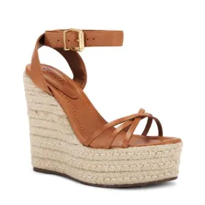 Schutz Alexandra Sandals in Brown platforms shoes heels raffia Revolve 9