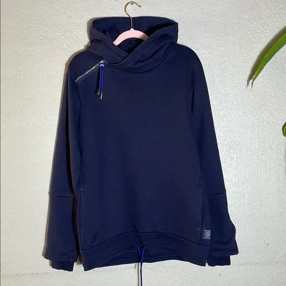 SCOTCH &amp; SODA Navy Blue Hoodie with Side Zipper