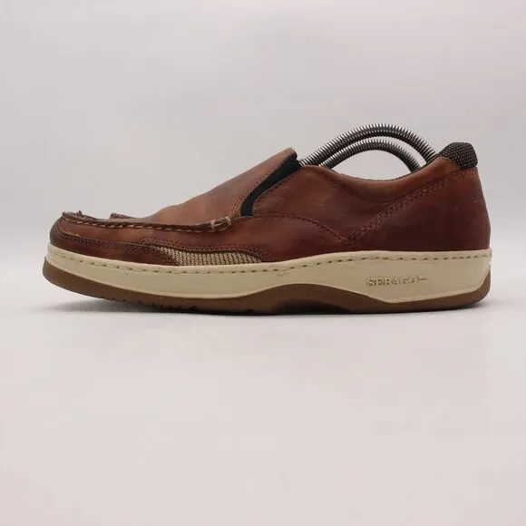 Sebago Dockside Men's US 10.5 M Brown Leather Slip On Casual Shoes Loafers