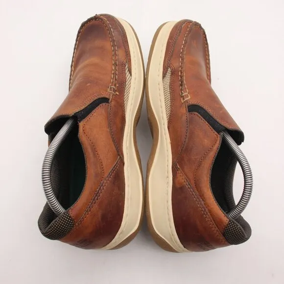Sebago Dockside Men's US 10.5 M Brown Leather Slip On Casual Shoes Loafers