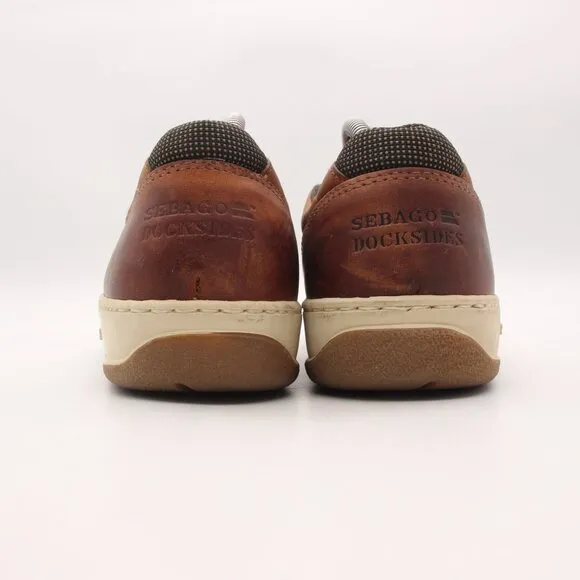 Sebago Dockside Men's US 10.5 M Brown Leather Slip On Casual Shoes Loafers