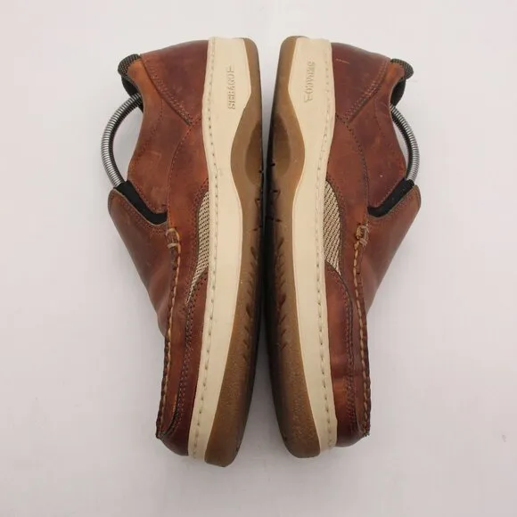 Sebago Dockside Men's US 10.5 M Brown Leather Slip On Casual Shoes Loafers