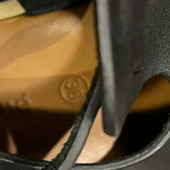 See by Chloé black leather toe strap ankle strap Sandals, 36