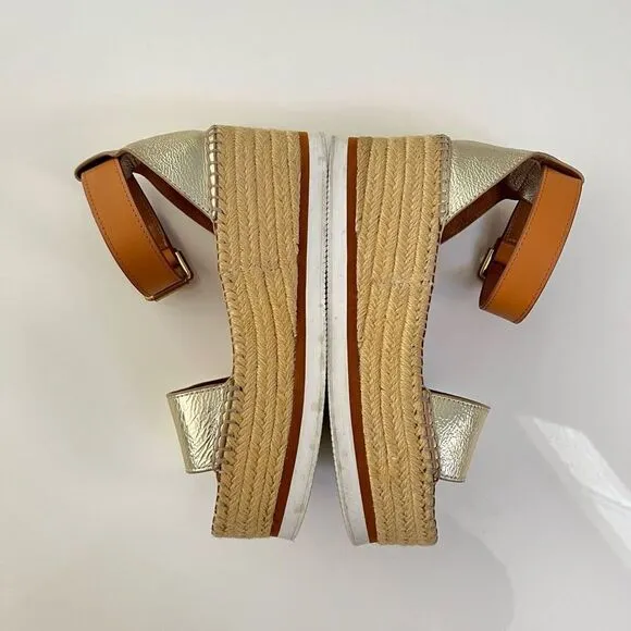 See By Chloe Glyn Sandal in Light Gold 38