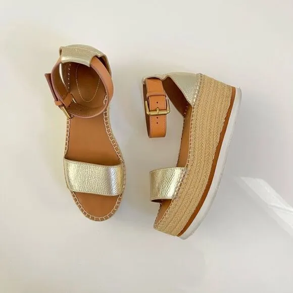 See By Chloe Glyn Sandal in Light Gold 38