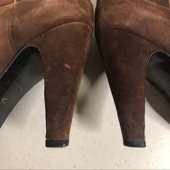 Sergio Rossi Brown Suede and Leather Boots