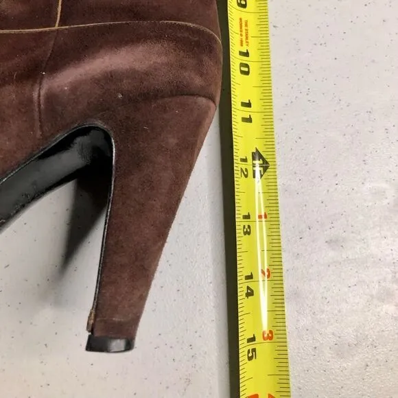 Sergio Rossi Brown Suede and Leather Boots