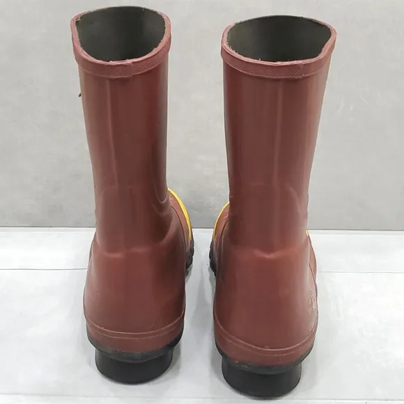 Servus steel toe boots by Honeywell brick red rubber FLAWED