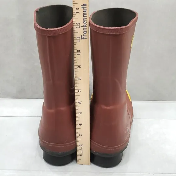 Servus steel toe boots by Honeywell brick red rubber FLAWED