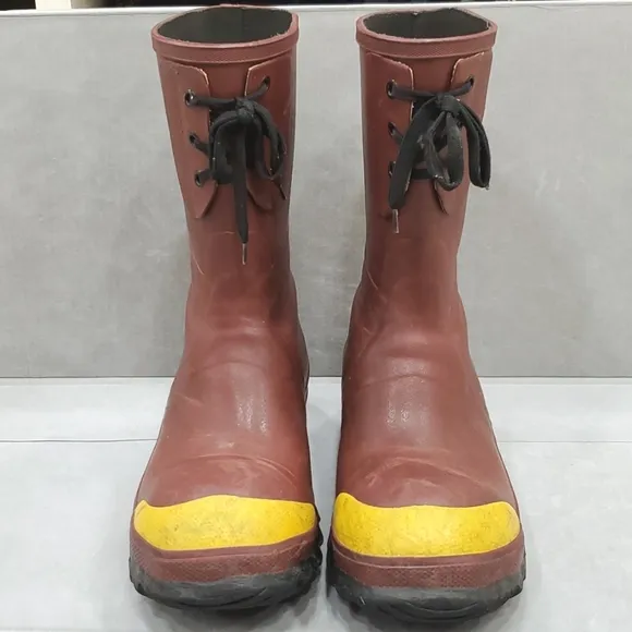 Servus steel toe boots by Honeywell brick red rubber FLAWED