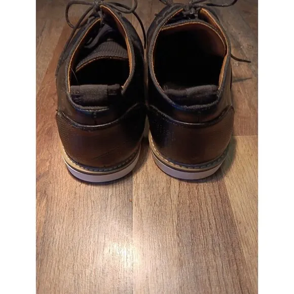 Seven 91 Men's 3 Eye Lace Up Casual Shoe Black Size 8M
