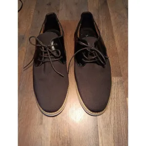 Seven 91 Men's 3 Eye Lace Up Casual Shoe Black Size 8M