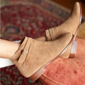 Sezane Low Jonas Boots Suede Size 35