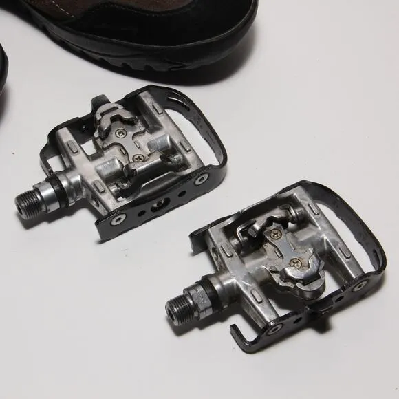 Shimano SPD SH-M21 Biking Shoes Pedals Clips Size 46 Suede