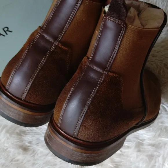 Show the Bear brown suede Chelsea boots for men, size 45