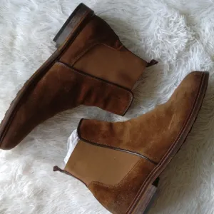 Show the Bear brown suede Chelsea boots for men, size 45