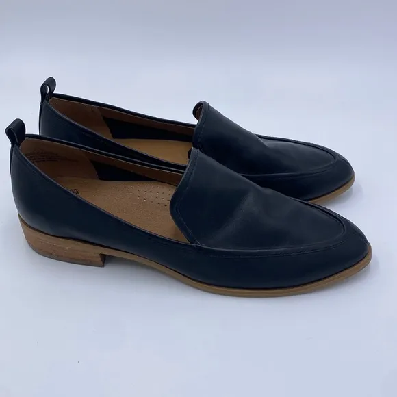Siding leather loafers slip ons dress shoes rn 58665