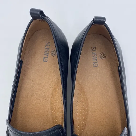Siding leather loafers slip ons dress shoes rn 58665
