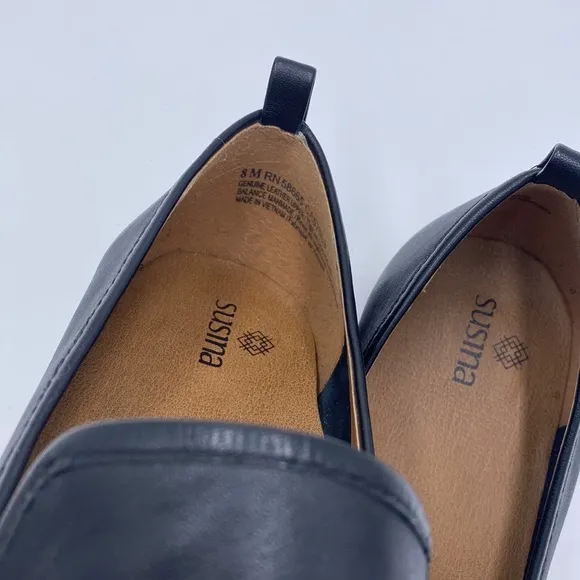 Siding leather loafers slip ons dress shoes rn 58665