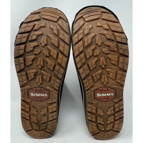 Simms Challenger 7&quot; Fishing Pull-On Rubber Boots Black Men's Size 11