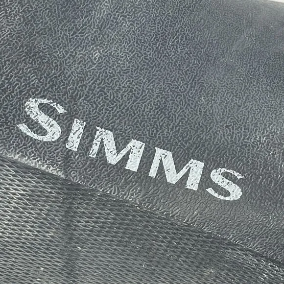 Simms Challenger 7&quot; Fishing Pull-On Rubber Boots Black Men's Size 11