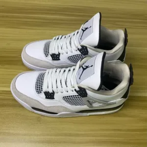 Size 10- Air Jordan 4 Retro Military Black Men's Sneakers Shoes (Pre-owned)