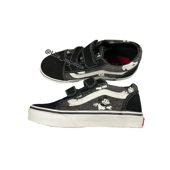 Size 13 Vans Youth Mickey Disney x Old Skool V OG Family Mouse VN000VHEBMB Kids