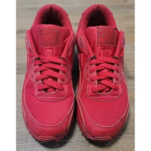 Size 9.5 - Nike Air Max 90 Triple Red Men's Sneakers Shoes