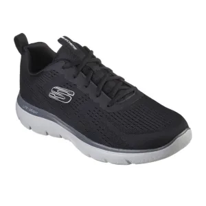Skechers black charcoal gray mesh summits torre lace up sneakers