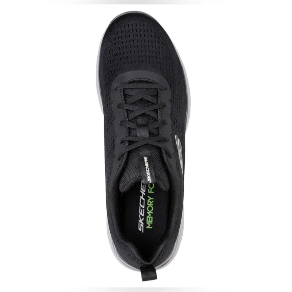 Skechers black charcoal gray mesh summits torre lace up sneakers