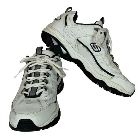Skechers Mens Energy Afterburn Sneakers Size 12 White Casual Shoes SN 50081