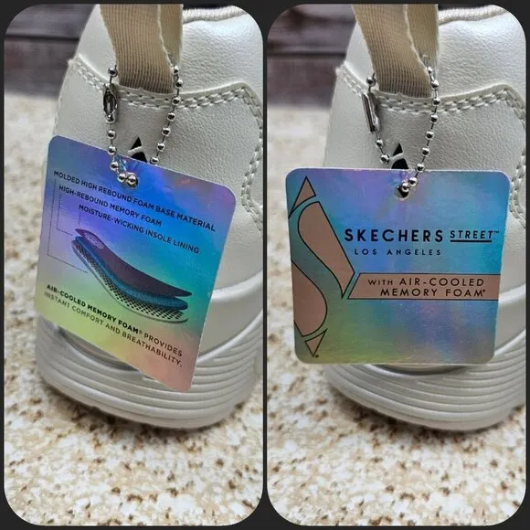 Skechers Uno Los Angeles Galactic Gal Off White Women's Shoes Size 8.5