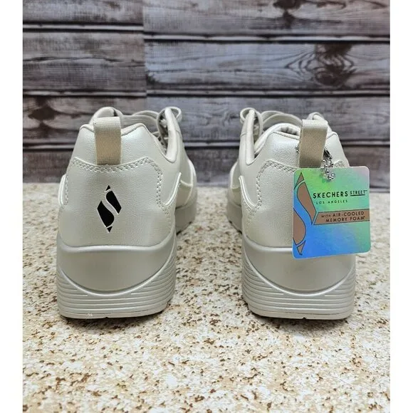 Skechers Uno Los Angeles Galactic Gal Off White Women's Shoes Size 8.5