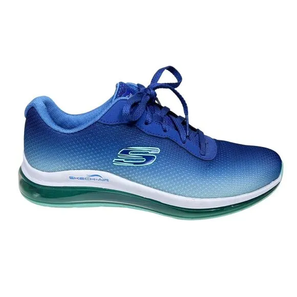 Skechers Womens Air Element 2.0 Blue Aqua Ombre Casual Shoes Sneakers Size 7.5