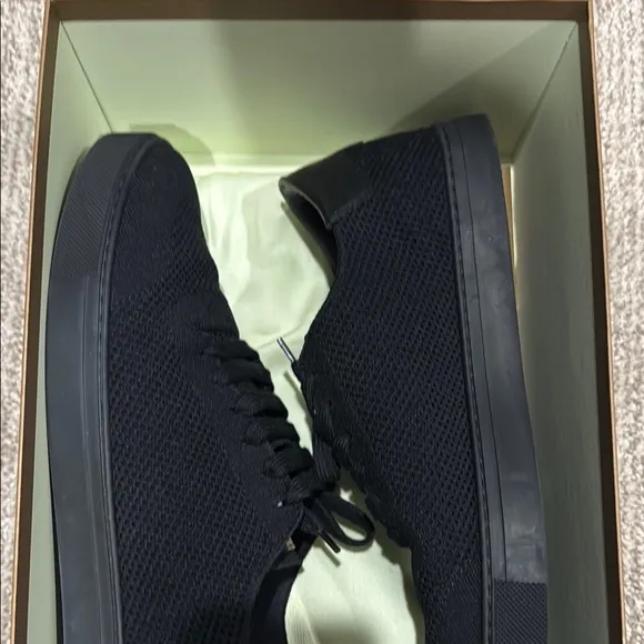 Sleek Black Canvas Sneakers with Minimalist Design