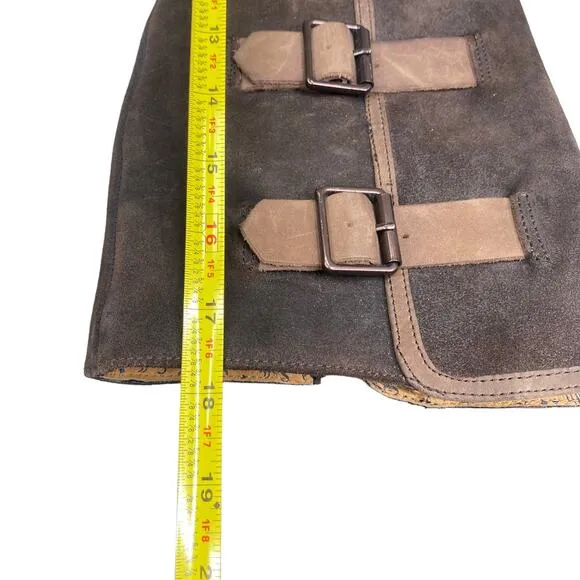 Sofft Women's Stockholm Brown Suede Buckled Tall Boots Size US 8