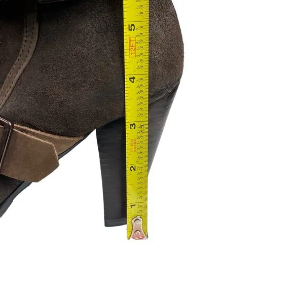 Sofft Women's Stockholm Brown Suede Buckled Tall Boots Size US 8